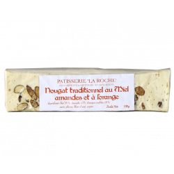 Nougat  traditionnel au miel, amandes et orange