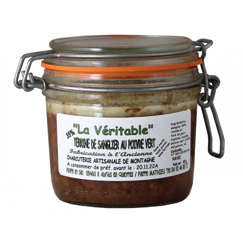 Terrine de sanglier au poivre vert