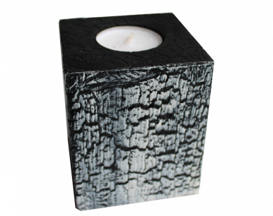 Bougeoir cube cRAKoU, blanc ou rouge