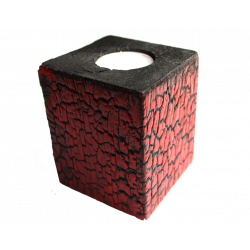 Bougeoir cube cRAKoU, blanc ou rouge