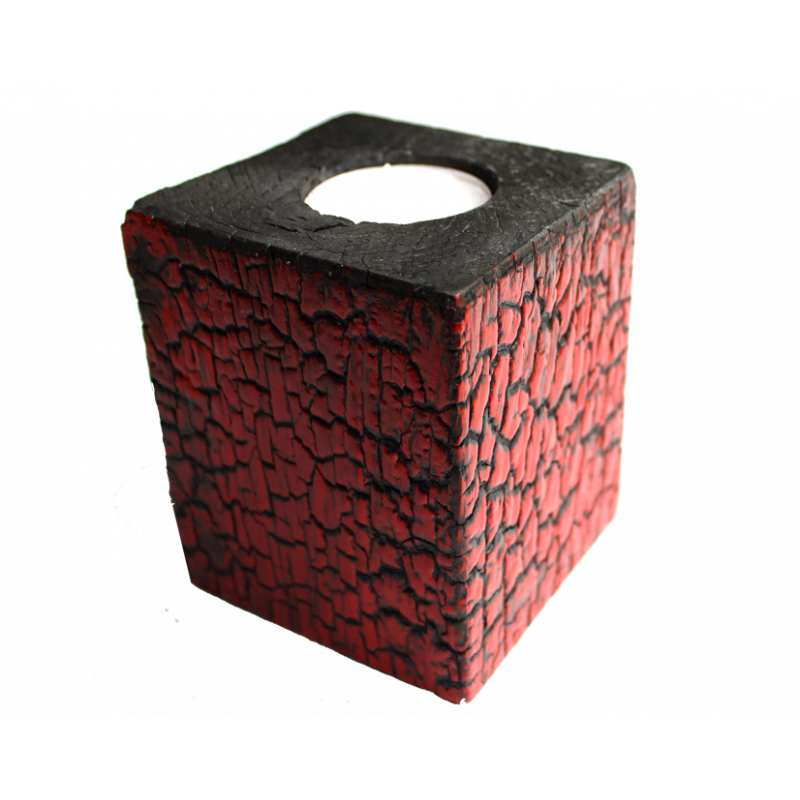 Bougeoir cube cRAKoU, blanc ou rouge
