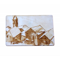 Carte postale en bois