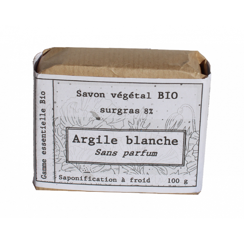 Savon surgras à l'argile blanche, sans parfum BIO Savon surgras à l'argile blanche, sans parfum BIO