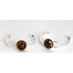 Bracelet argenté bois