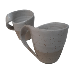 Mug en grès blanc