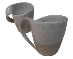 Mug en grès blanc