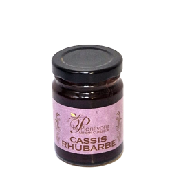 Confiture de cassis et rhubarbe