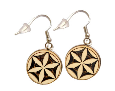 Nouvelle Boucles d'oreilles bois