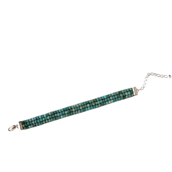 Bracelet tissé en turquoise naturelle, ajustable