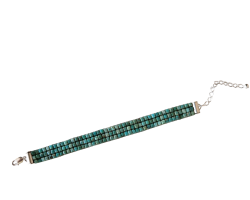 Bracelet tissé en turquoise naturelle, ajustable