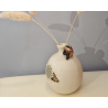 Vase en céramique avec adorable petit blaireau