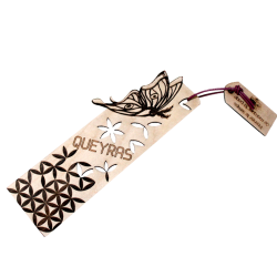 Marque page, papillon Isabella en bois