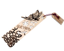 Marque page, papillon Isabella en bois