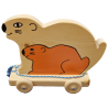 A rouler la Souris, Jouet Souris à tirer en bois -  Loisir Bébé