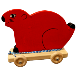 A rouler la Souris, Jouet Souris à tirer en bois -  Loisir Bébé