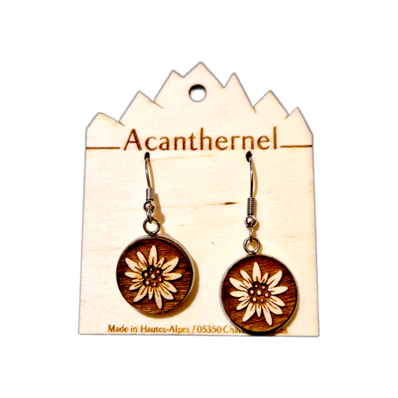 Boucles d'oreilles en bois