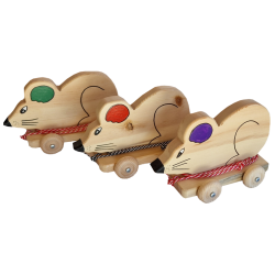 A rouler la Souris, Jouet Souris à tirer en bois -  Loisir Bébé